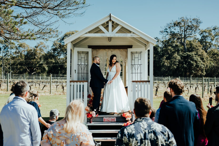 wedding in a tiny chapel in margaret river